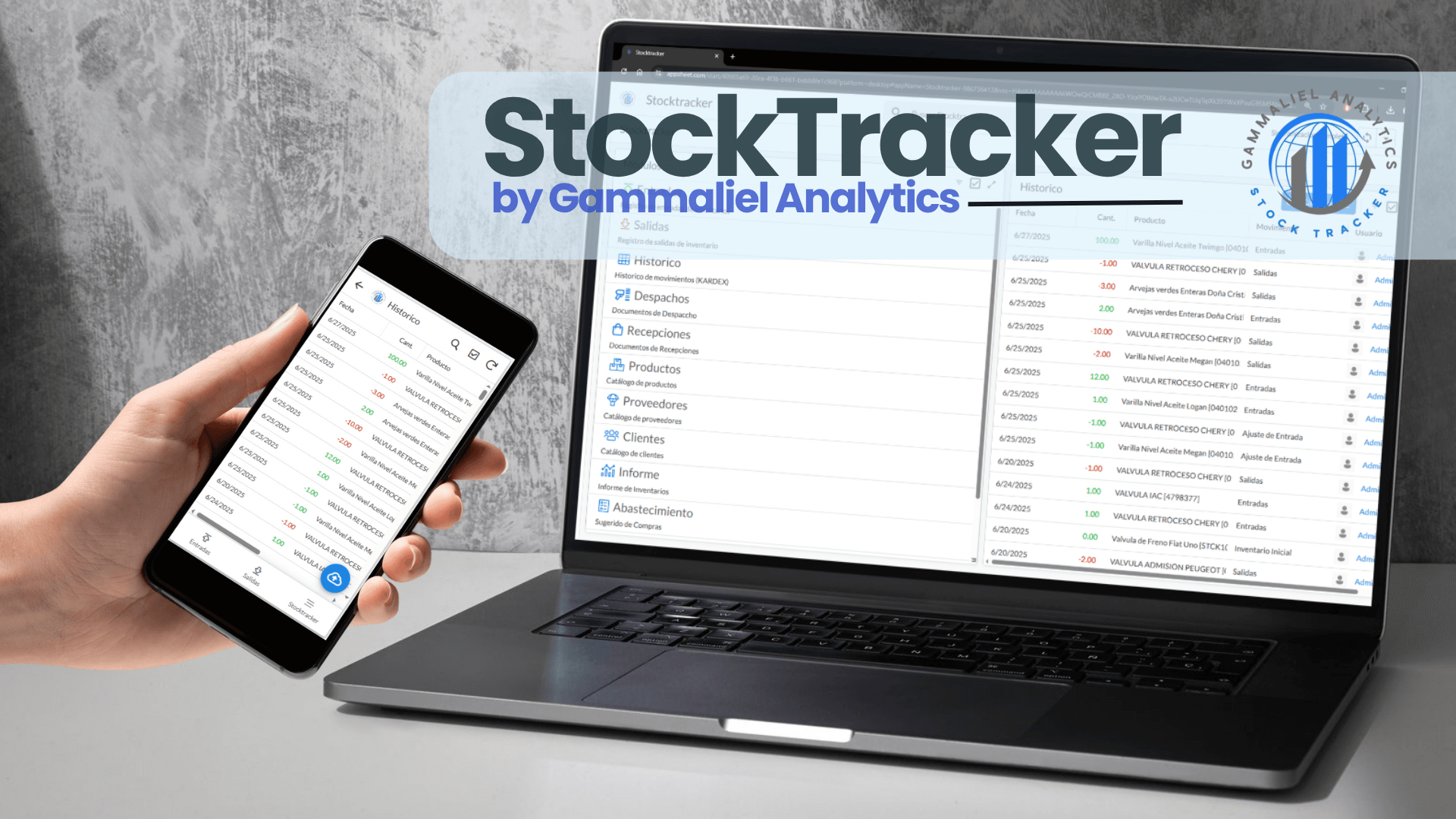 Pantalla de inicio de la aplicación StockTracker